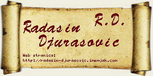 Radašin Đurasović vizit kartica